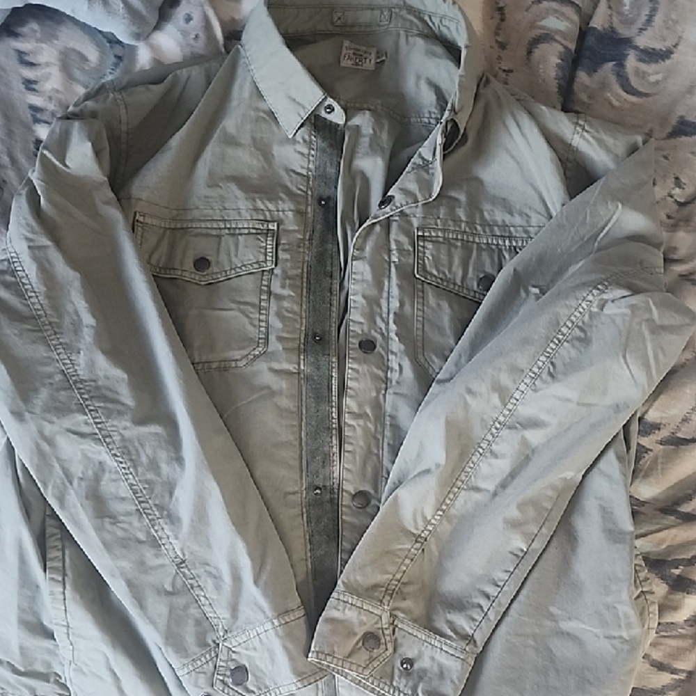 Faherty Olive shirt jacket